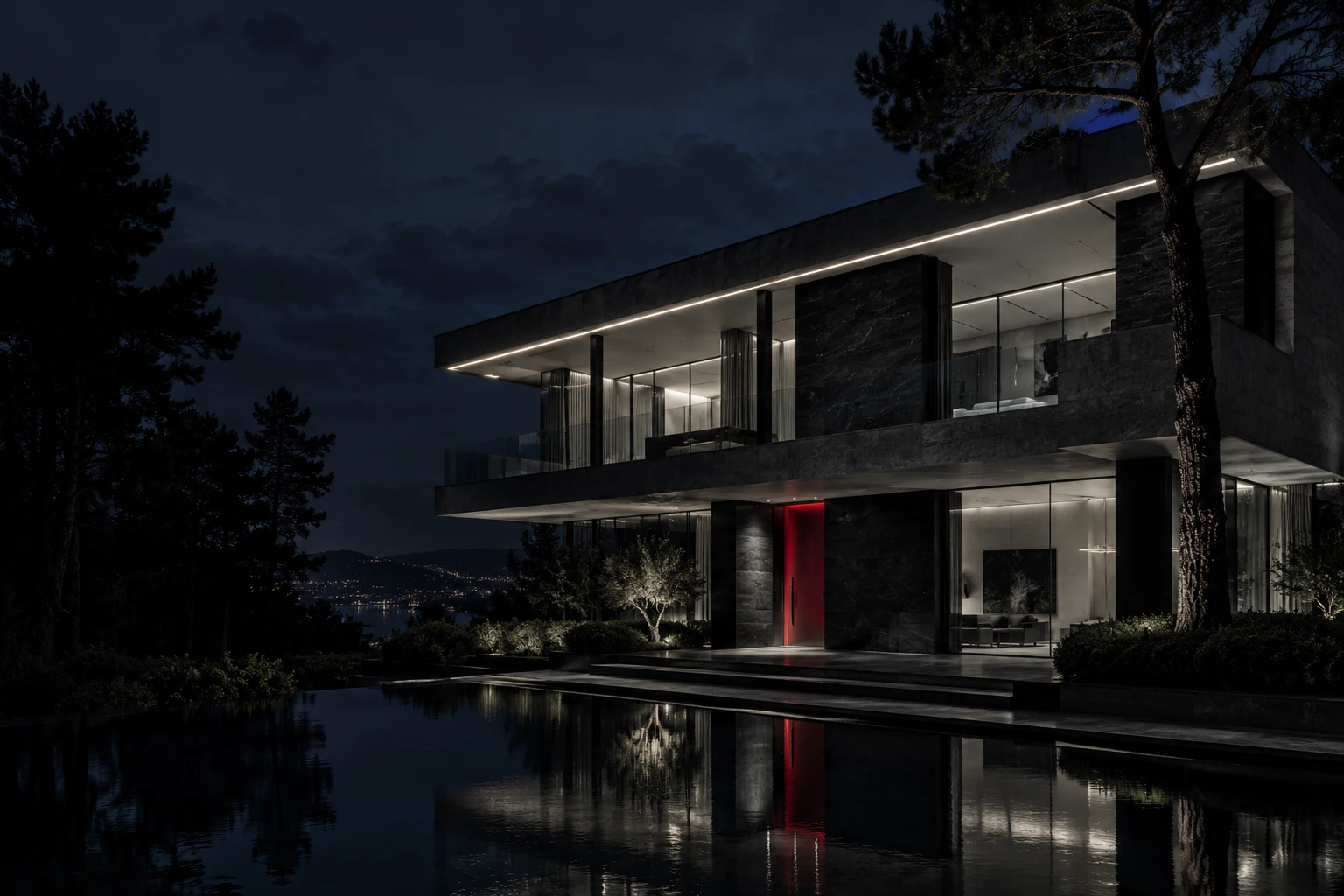 SFB için hazırlanmış çağdaş villa konsepti